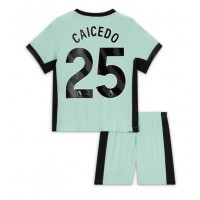 Koszulka piłkarska Chelsea Moises Caicedo #25 Strój Trzeci dla dzieci 2023-24 tanio Krótki Rękaw (+ Krótkie spodenki)